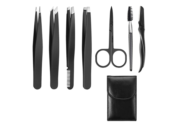 Seven-Piece Eyebrow Grooming Kit with Bag - Option for Two-Pack