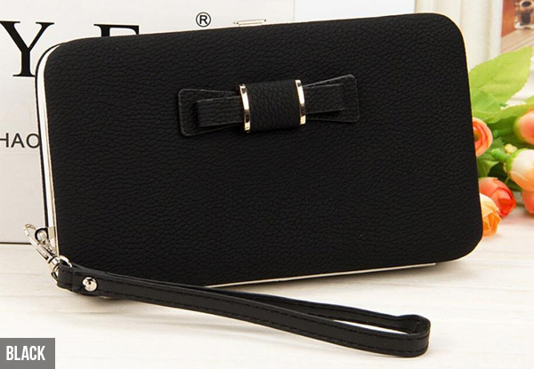 Multi-Functional Wallet Bow Clutch - Six Colours Available with Free Urban Delivery
