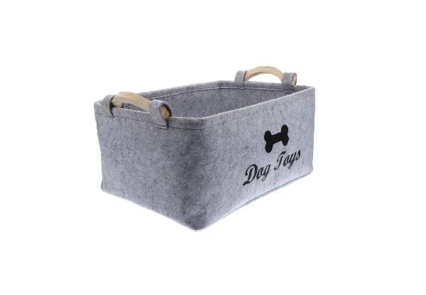 Felt Pet Toy Box - Two Colours Available