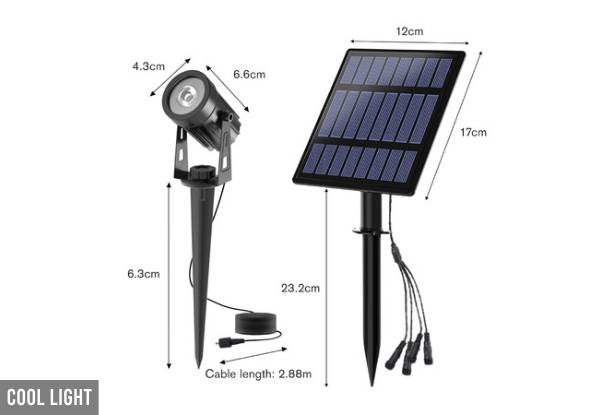 Solar Outdoor Garden Spotlight - Available in Two Light Colours & Option for Four or Six Headlights