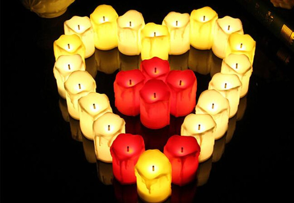 24-Pack LED Battery Powered Candle Set - Three Colours Available