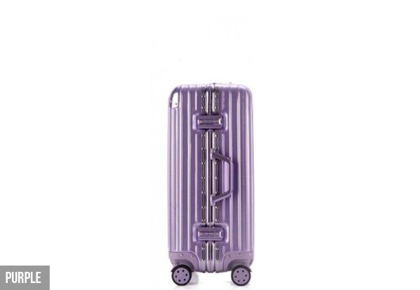 Aluminium Frame Rolling Suitcase - Two Sizes & Four Colours Available