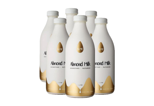 Six-Pack of Almo Almond Milk with Free Delivery