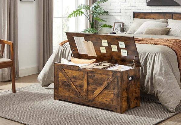 Vasagle Farmhouse Style Storage Bench