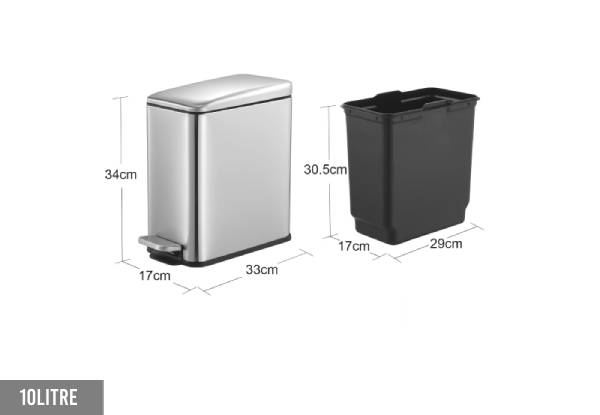 Pedal Garbage Bin - Two  Sizes Available