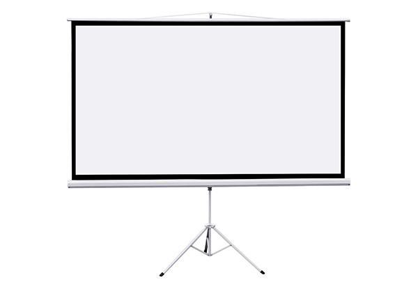 100" White Projector Screen with Stand