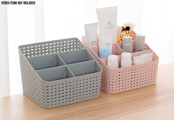 Cosmetic Rattan Design Storage Case - Three Colours Available