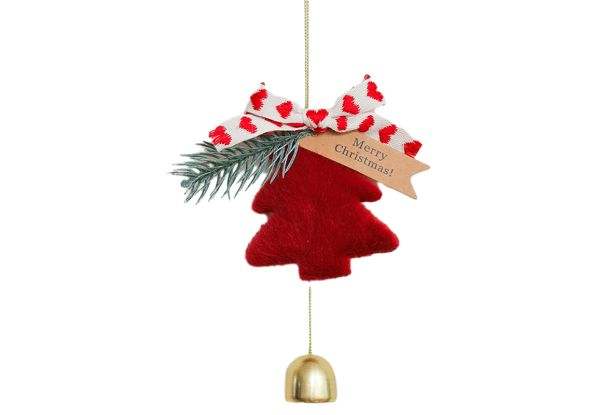 Two-Piece Christmas Tree Bell Ornaments - Available in Two Colours & Option for Two-Pack