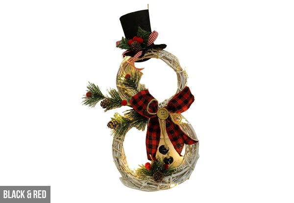 Battery Powered Christmas Snowman Vine Light - Two Colours Available