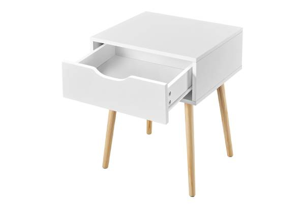 Two-Piece Bedside Nightstand Table - Two Colours Available