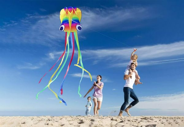 Rainbow Soft Octopus Kite - Option for Two-Set