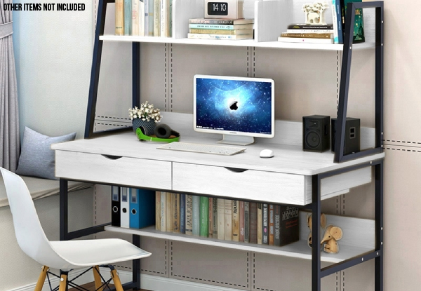 Modern Study Desk with Drawers - Two Colours Available