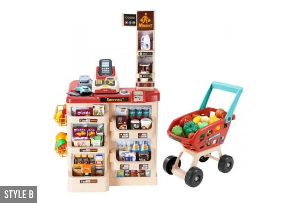 Kids Grocery Set with Trolley - Two Options Available