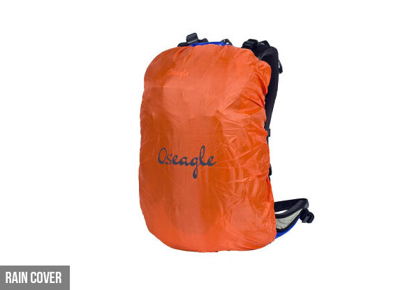 40L Water-Resistant Ergonomic Backpack with Bonus Rain Cover - Four Colours Available