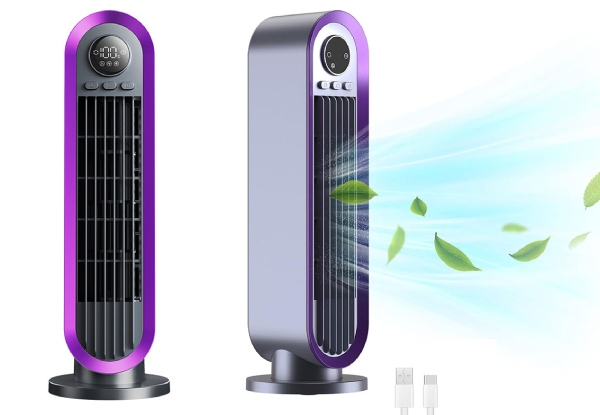 Desk Tower Bladeless Electric Fan - Two Colours Available