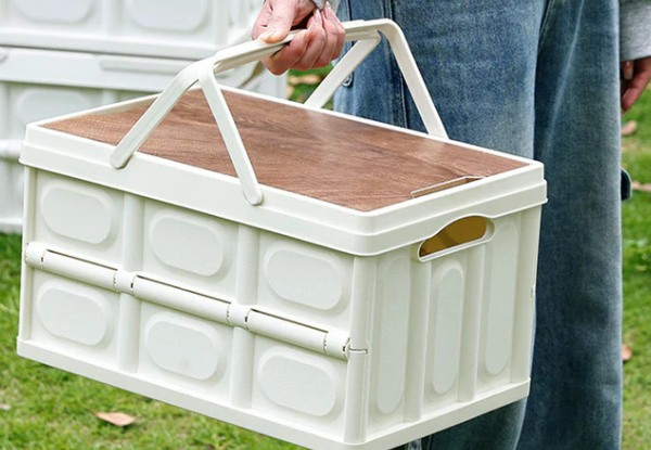 SOGA 55L Foldable Storage Box Crate with Handle - Two Colours Available