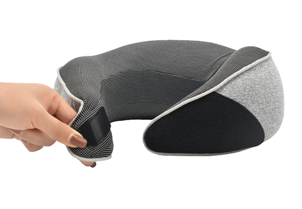 Travel Pillow with Eye Mask & Earplugs - Available in Three Colours, Option for Two-Pack