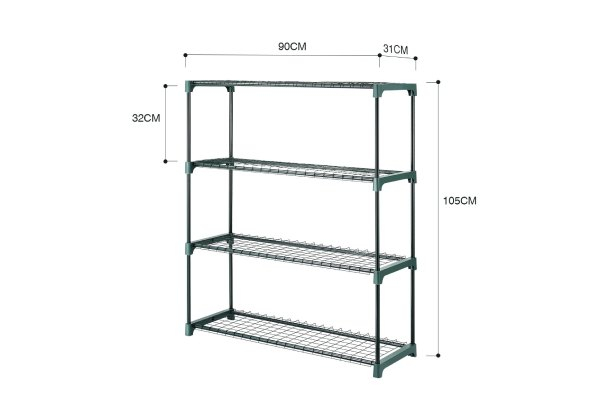 Two-Pack Four-Tier Plant Shelves Greenhouse - Option for Five-Tier & Six-Tier