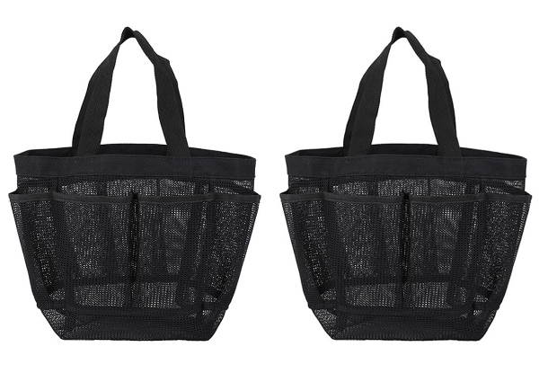 Portable Seven-Pocket Mesh Caddy Shower Bag - Option for Two