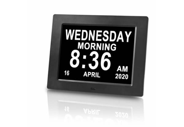 Extra Large Display Digital Calendar Clock - Compatible With USB Music, Video & Photos