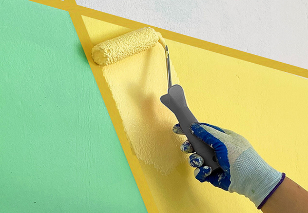 DIY Foam Paint Roller Kit incl. Paint Tray, Rollers, Brushes & Stirrer