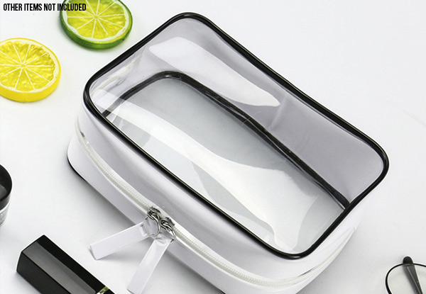 Two-Pack of Transparent Travel Bags incl. Small & Large Sizes with Free Delivery