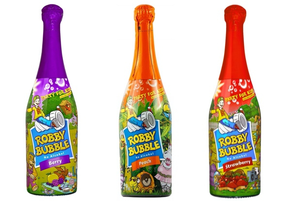 Six-Pack of Robby Bubble Sparkling Juice 750ml - Three Flavours Available