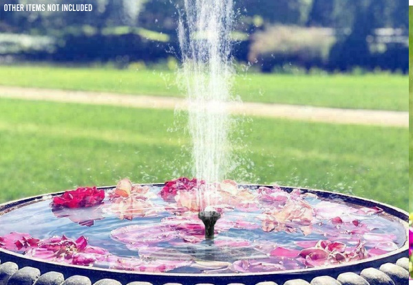Solar-Powered Garden Fountain with LED Light