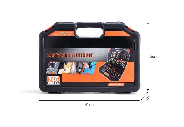 246-Piece HSS Drill Bit Set