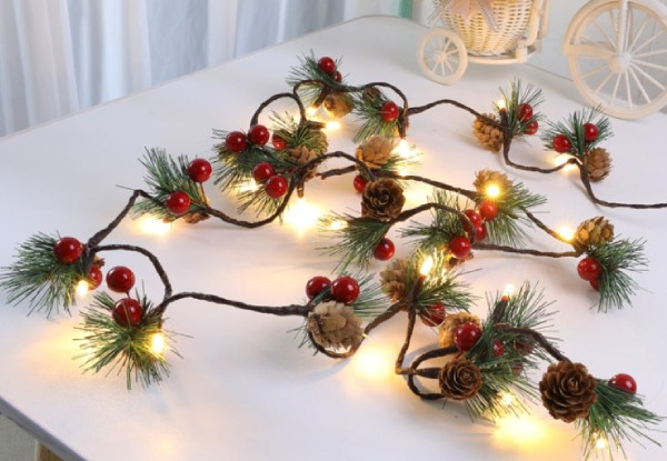 Christmas Pine Needles Colourful String Light