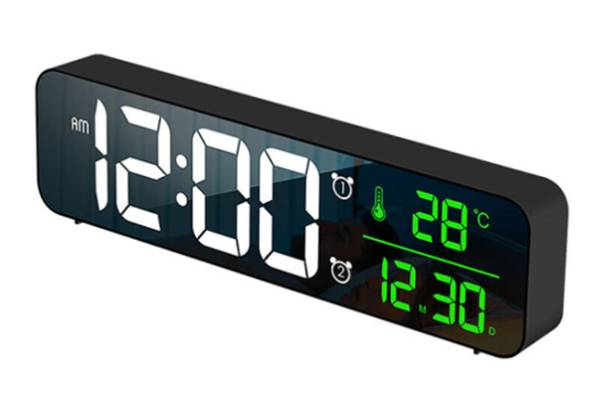 Luminous LED Alarm Clock with Temperature Display - Two Colours Available