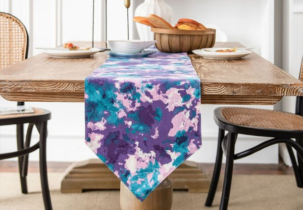 Cotton & Linen Tie-dye Table Runner - Three Sizes & Two Colours Available