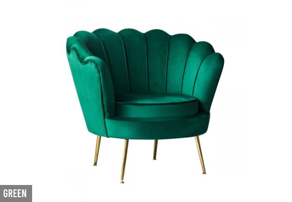 Velvet Flared Accent Chair - Four Colours Available