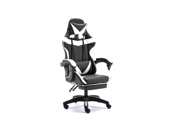 Ergonomic Gaming Chair with Footrest - Three Colours Available