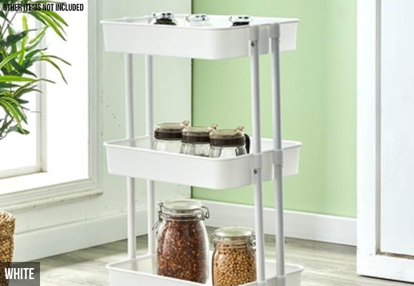 Kristina Three-Tier Wheel Trolley - Two Colours Available - Pick Up Only
