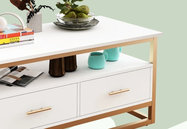Modern Storage Table with Compartments