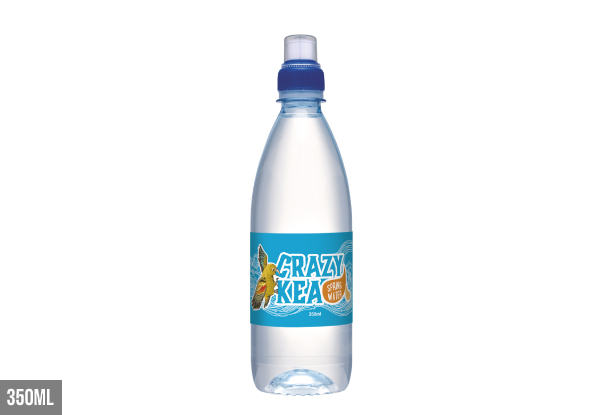 12-Pack of Crazy Kea NZ Spring Water 750ml - Option for 15-Pack of 350ml