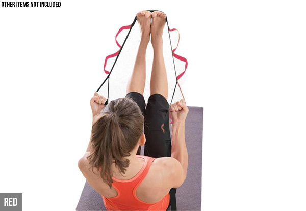 Yoga Elastic Stretching Strap with Loops - Two Colours Available with Free Delivery