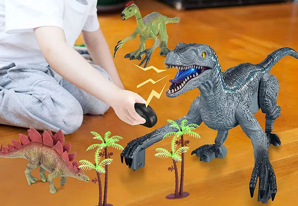 2.4G Remote Control Walking Roaring Dinosaur Toy - Available in Two Colours & Option for Two-Pack