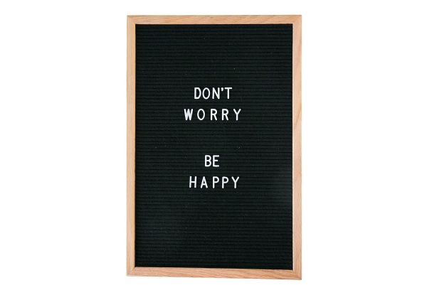 Black Felt Large Letter Board incl. 370 Letters