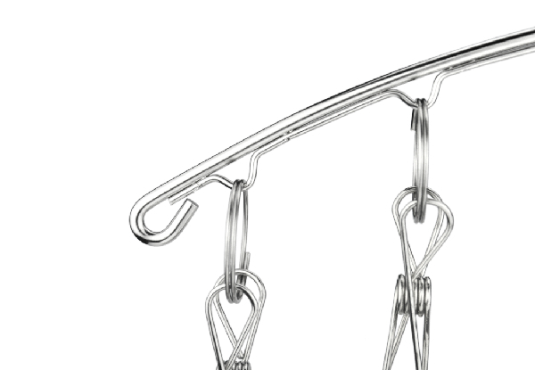 Two-Pack 10 Clip Stainless Steel Clothes Hanger