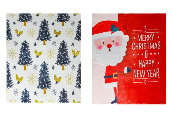 Santaco Double-Sided Throw Blanket Christmas Decor - Available in Two Colours & Two Sizes