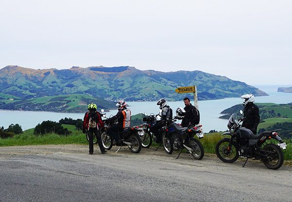 Banks Peninsula Full Day Motorcycle Guided Tour incl. Equipment & Snacks - Options for up to Eight People Available