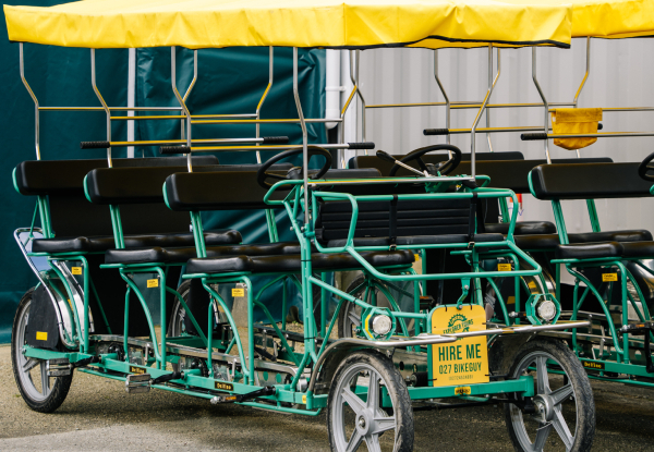 Up to 57% Off Crocodile Bike Hire in Martinborough - Options for Weekdays or Weekends - Choose from 2, 4, or 6 Seater Bike