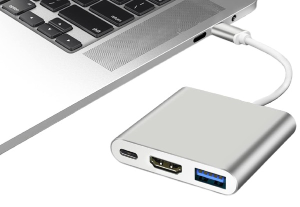 3-in-1 Hub Type C to USB-C Converter - Option for Two-Pack