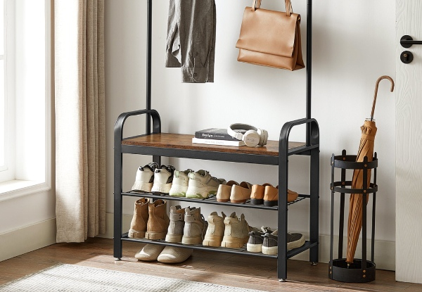 Vasagle Coat Rack with Shoe Storage Bench