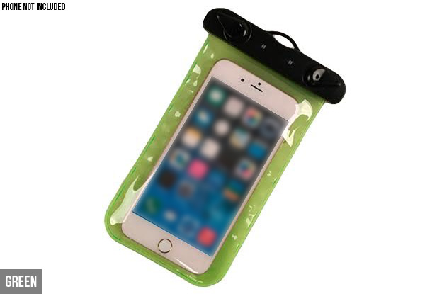 Waterproof Clear Phone Bag - Six Colours Available