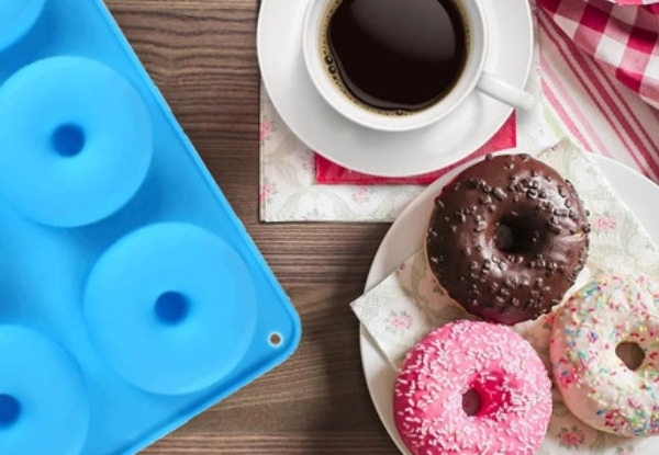 Two-Piece Non-Stick Silicone Donut Mould Set - Four Colours Available