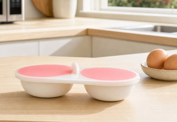 Two Microwave Egg Poacher Bowl