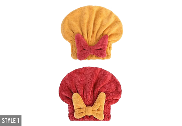 Two-Piece Fast Drying Hair Towel - Two Styles Available